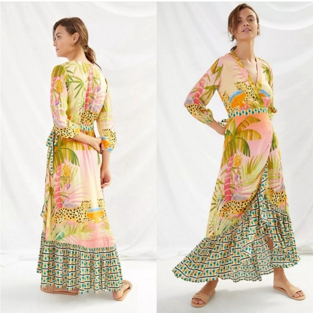 Farm Rio Anthro Tropical Wrap Maxi Dress SOLD OUT!!!